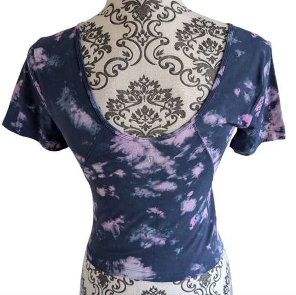 Lululemon Align T-Shirt Stretch Comfy Womens 6 Running Yoga Blue Pink Rel 7 22 - Picture 4 of 9